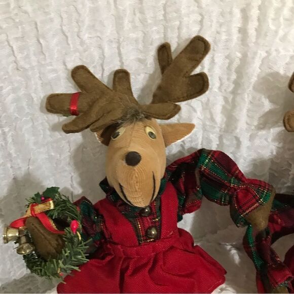 Christmas Reindeer Couple Shelf “Plush” Set - Picture 3 of 9
